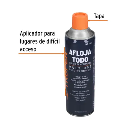 Lubricante multiusos en aerosol, 550ml (19oz), TRUPER