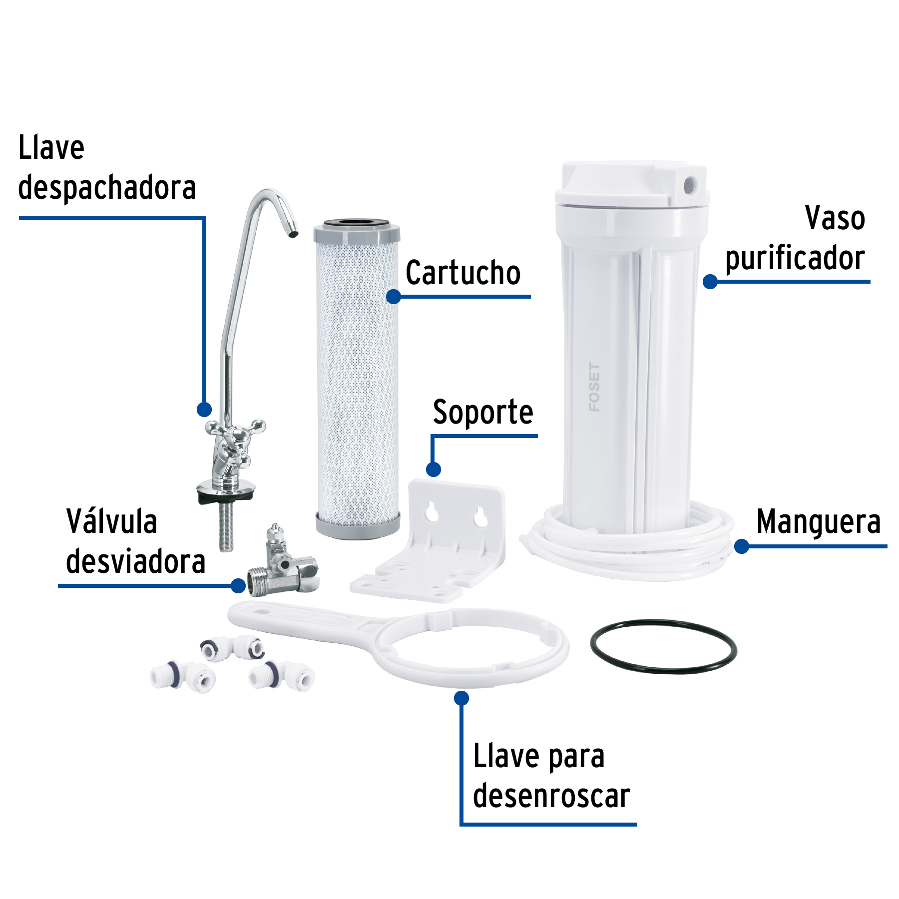 Pura P Truper Purificador De Agua Bajo Tarja Foset